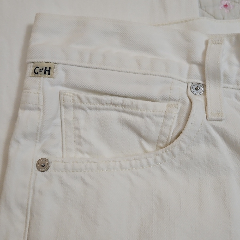 Citizens of Humanity Dree Crop High Rise Slim Straight White Jeans Sz 28 Womens - Picture 6 of 10